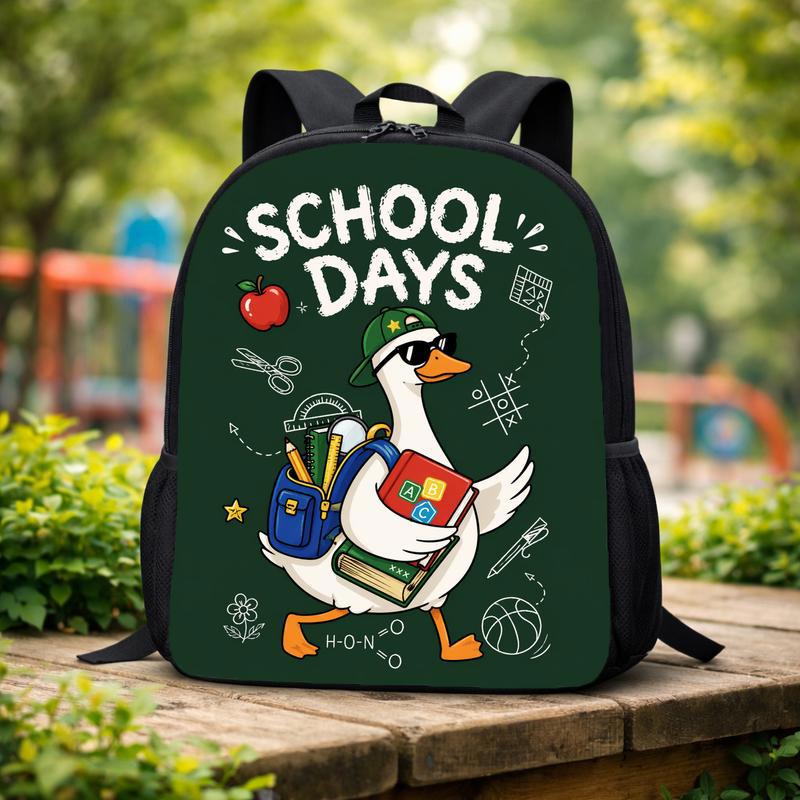 School Days Goose Backpack - Cool Duck Back To School Kids Custom Backpack School Days Goose Backpack - Cool Duck Back To School Kids Custom Backpack