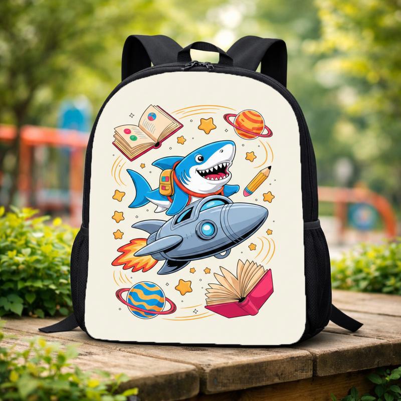 Shark Rocket Backpack Kids - Back To School Fun Design Custom Backpack