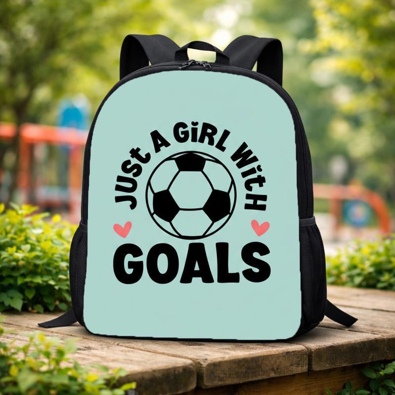 Soccer Goals Backpack - Cute Girls Back To School Bag Custom Backpack Soccer Goals Backpack - Cute Girls Back To School Bag Custom Backpack