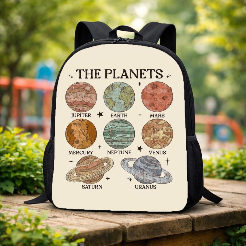 Solar System Backpack Kids - Vintage Planets Design Custom Backpack