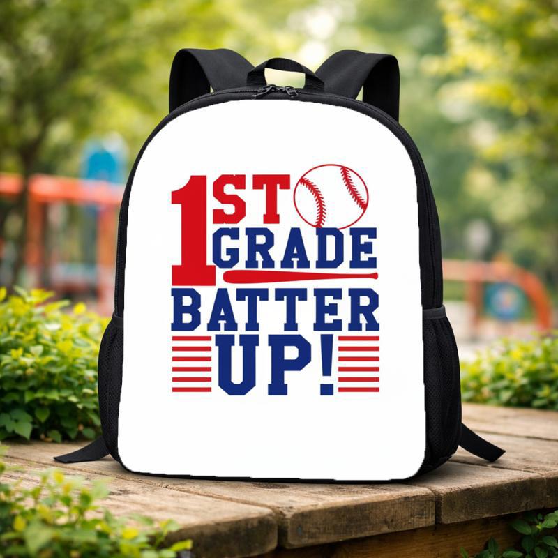 1st Grade Baseball Backpack - Batter Up Kids School Bag Custom Backpack 1st Grade Baseball Backpack - Batter Up Kids School Bag Custom Backpack