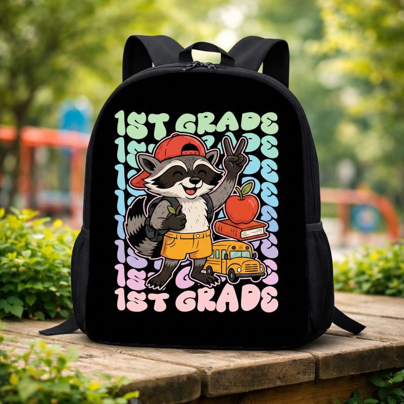 1st Grade Raccoon Backpack - Kids Back To School Gift Custom Backpack 1st Grade Raccoon Backpack - Kids Back To School Gift Custom Backpack