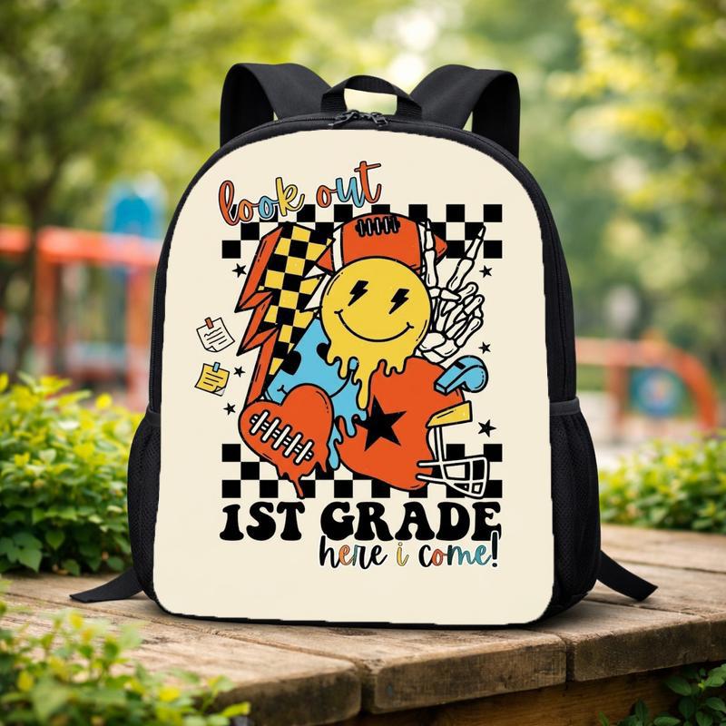 1st Grade Ready Rock N Roll Backpack - Cool Back To School Style Custom Backpack