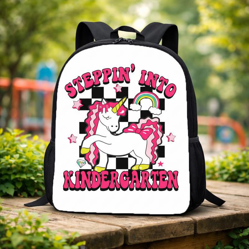 Steppin Into Kindergarten - Unicorn Kids Back To School Backpack Custom Backpack