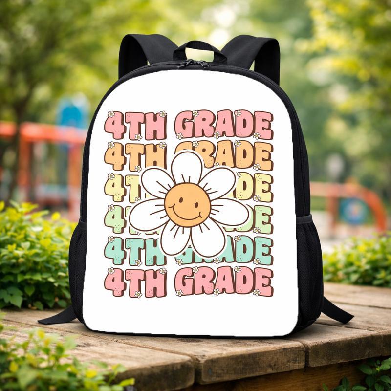 4th Grade Backpack - Elementary School Smiley Daisy Custom Backpack 4th Grade Backpack - Elementary School Smiley Daisy Custom Backpack