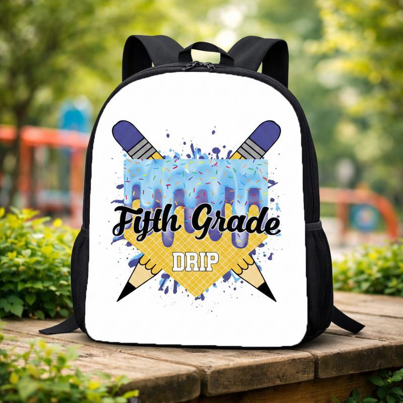5th Grade Drip Backpack - Back To School Baseball Kids Style Custom Backpack 5th Grade Drip Backpack - Back To School Baseball Kids Style Custom Backpack