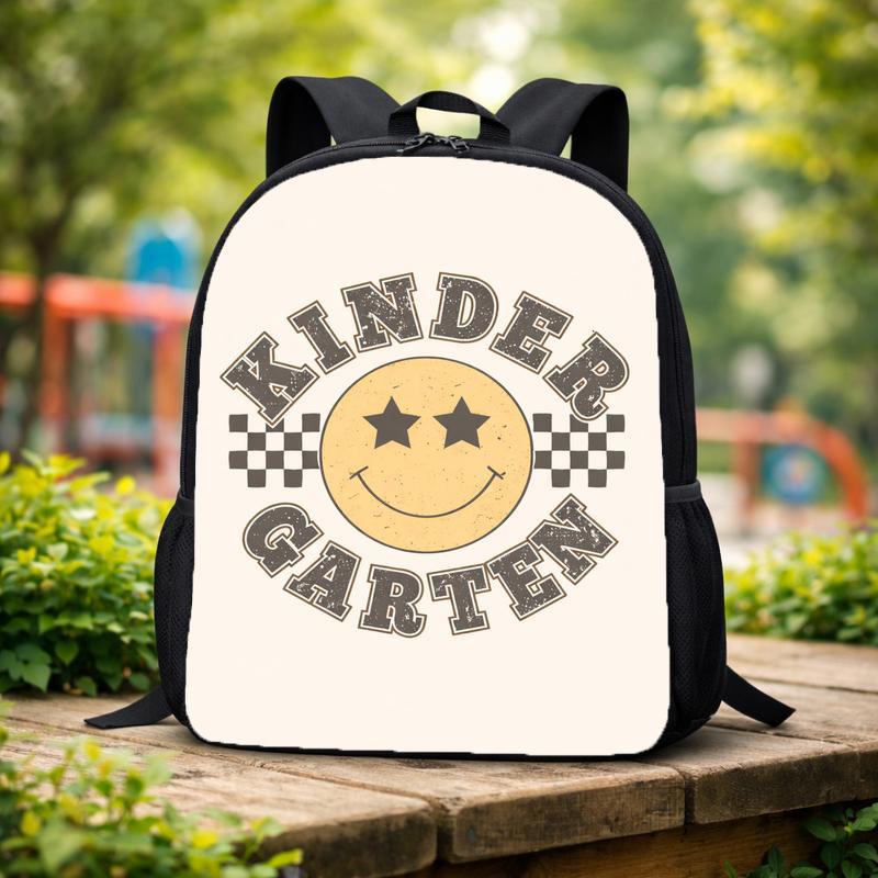 Vintage Smiley Kindergarten Backpack For Boys Girls Custom Backpack