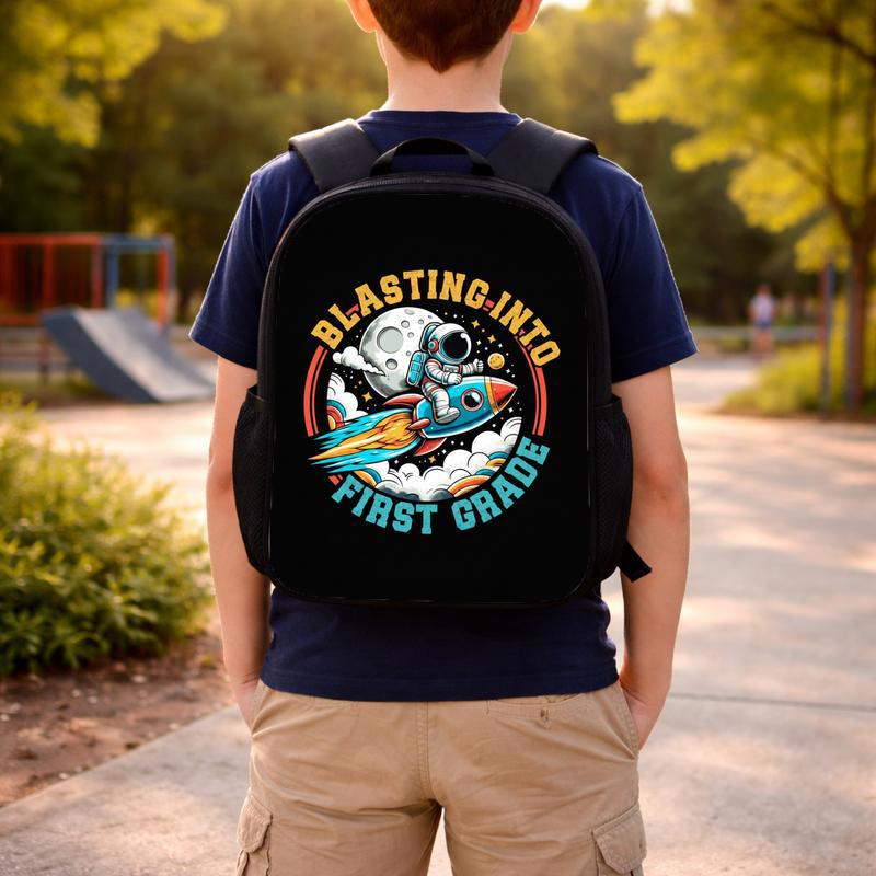 Astronaut Rocket Backpack Kids - Back To School First Grade Custom Backpack Astronaut Rocket Backpack Kids - Back To School First Grade Custom Backpack