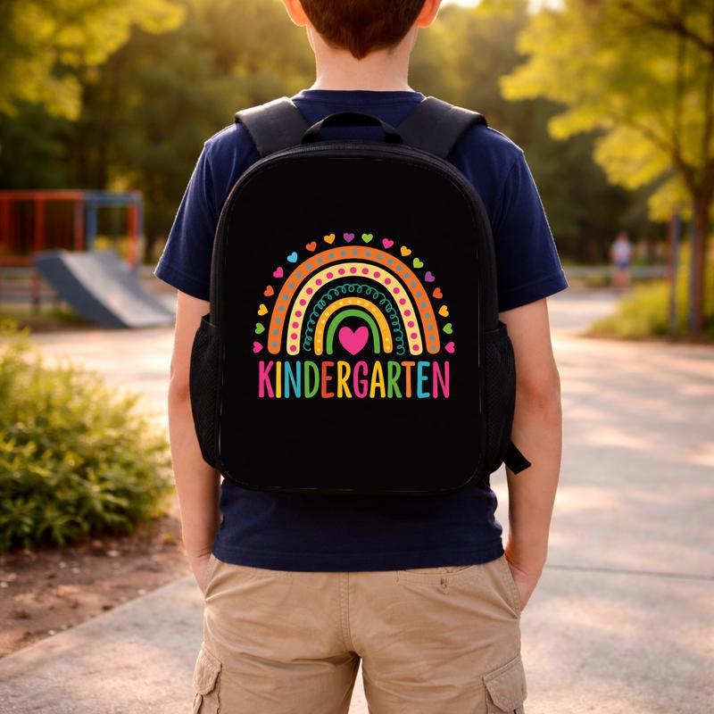 Back To School Backpack - Bright Rainbow Kindergarten Style Custom Backpack Back To School Backpack - Bright Rainbow Kindergarten Style Custom Backpack