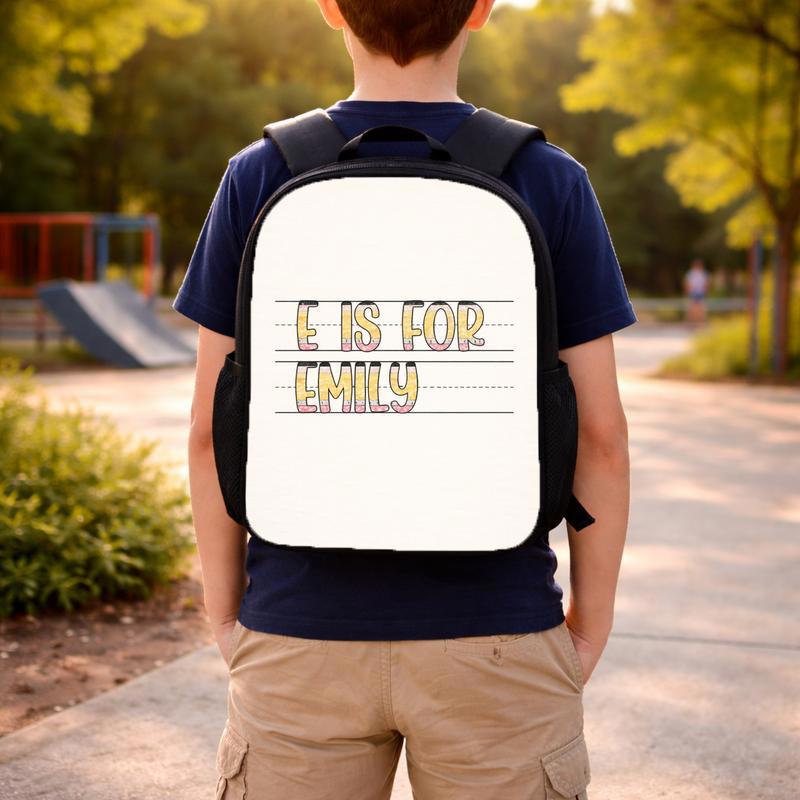 Back To School Backpack - Personalized Alphabet Name Custom Backpack Back To School Backpack - Personalized Alphabet Name Custom Backpack