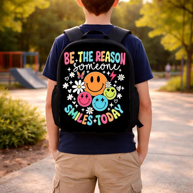 Be The Reason Someone Smiles Backpack - Positive Kids School Bag Custom Backpack