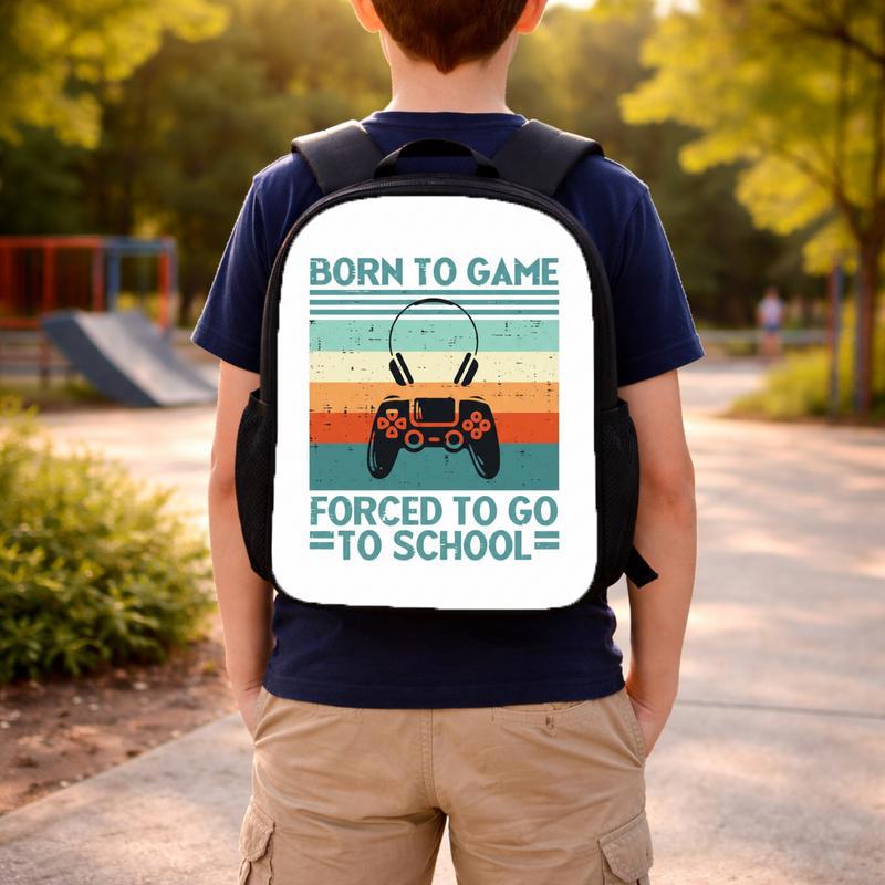 Born To Game Backpack - Funny Back To School Gamer Kids Custom Backpack Born To Game Backpack - Funny Back To School Gamer Kids Custom Backpack