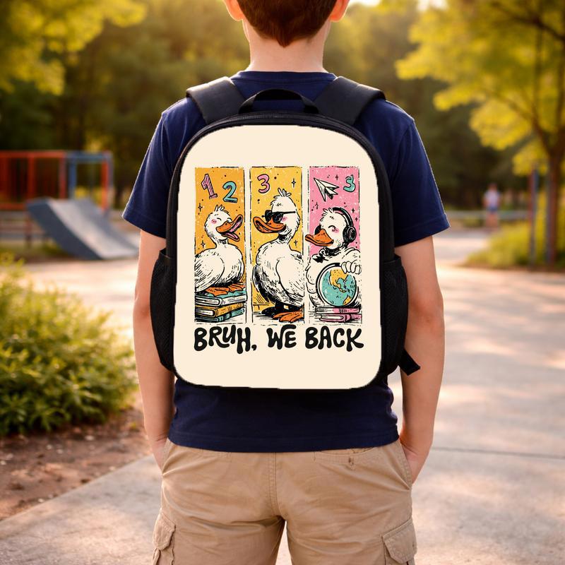 Bruh We Back Goose Backpack - Funny Back To School Kids Custom Backpack Bruh We Back Goose Backpack - Funny Back To School Kids Custom Backpack