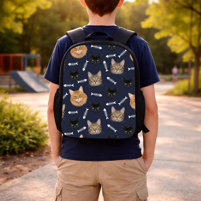 Cats & Fish Bones Custom Backpack Cats & Fish Bones Custom Backpack