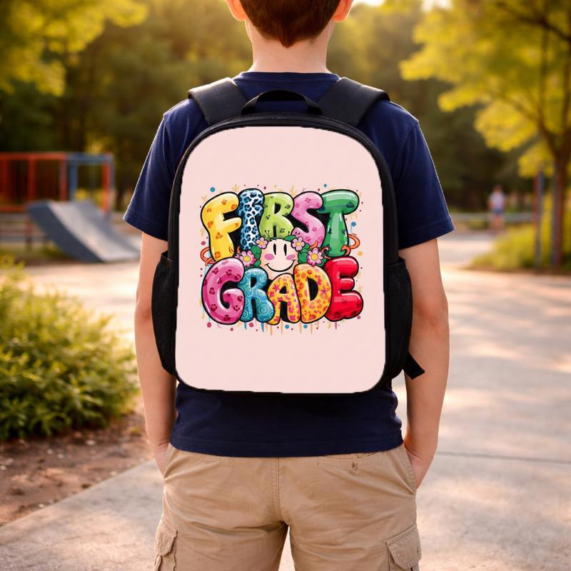 Color Pop First Grade Backpack - Elementary School Smile Art Custom Backpack Color Pop First Grade Backpack - Elementary School Smile Art Custom Backpack