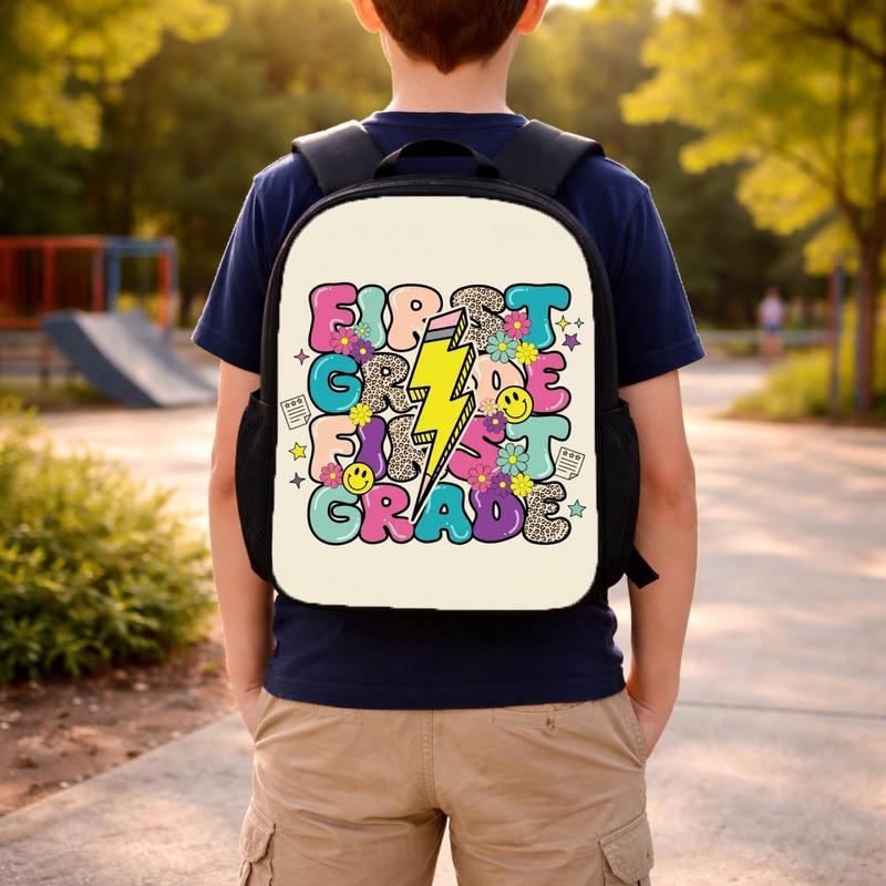 Color Pop Rock First Grade Backpack - Cute Back To School Bag Custom Backpack