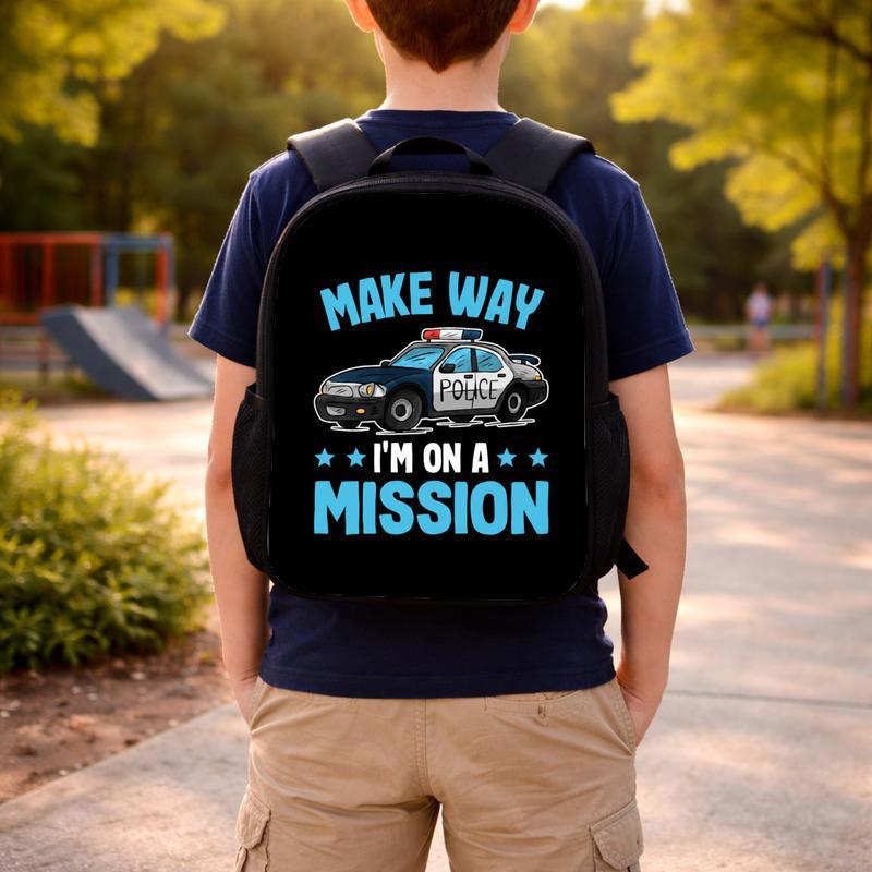 Cool Kids Police Car Backpack - Make Way Mission Back To School Custom Backpack Cool Kids Police Car Backpack - Make Way Mission Back To School Custom Backpack