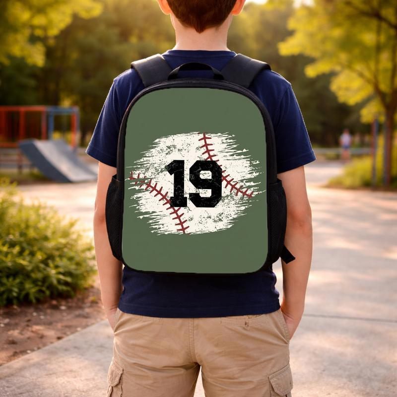 Custom Baseball Number Backpack - Back To School Sports Kids Custom Backpack
