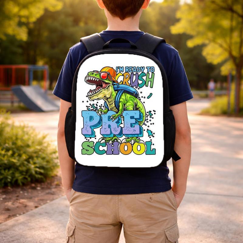 Custom Dinosaur Boys Backpack - I'm Ready To Crush Preschool Custom Backpack Custom Dinosaur Boys Backpack - I'm Ready To Crush Preschool Custom Backpack