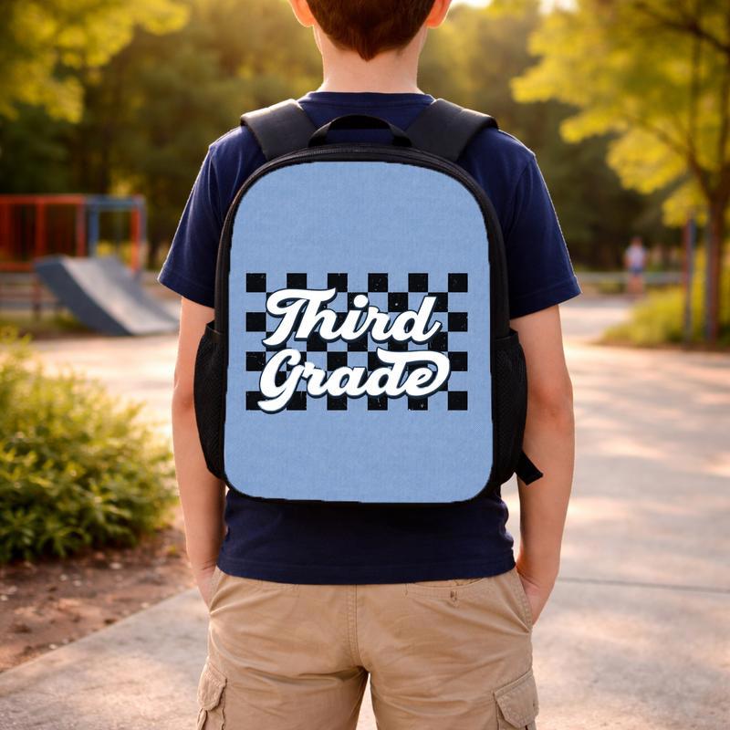 Custom Grade Checkered Backpack - Cool Back To School Look Custom Backpack Custom Grade Checkered Backpack - Cool Back To School Look Custom Backpack