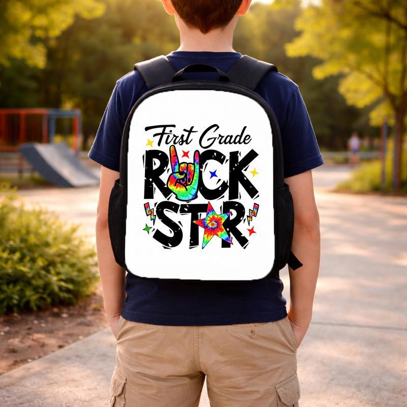 Custom Grade Rock Star Backpack - Kids Back To School Fun Custom Backpack Custom Grade Rock Star Backpack - Kids Back To School Fun Custom Backpack