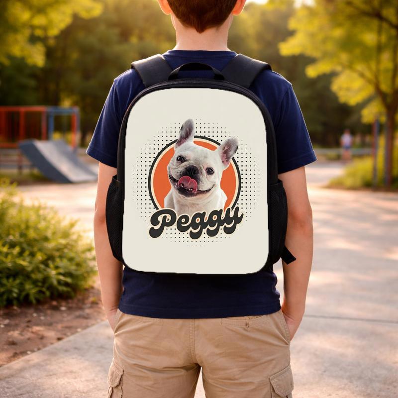 Custom Kid Shirt Pet Photo + Name Custom Dog Portrait Personalized Shirt Custom T Shirts Cat Shirt Tee Dog Shirt For Kids Dog Face Shirt Custom Backpack
