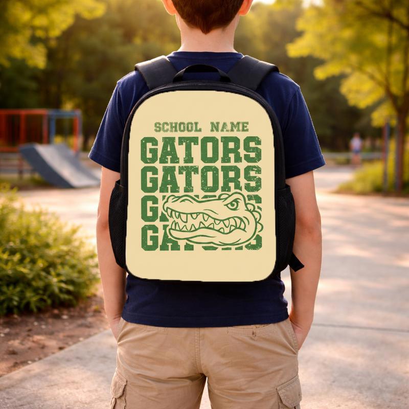 Custom Middle School Mascot Backpack - School Spirit Style Custom Backpack Custom Middle School Mascot Backpack - School Spirit Style Custom Backpack