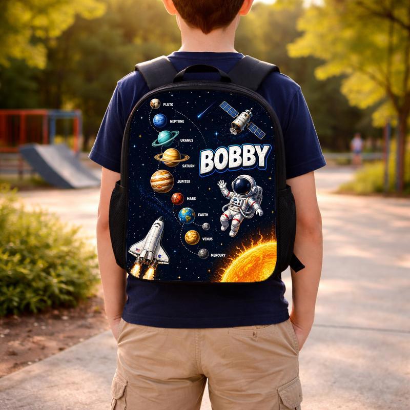 Custom Name Backpack Kids - Solar System Space Explorer Custom Backpack Custom Name Backpack Kids - Solar System Space Explorer Custom Backpack