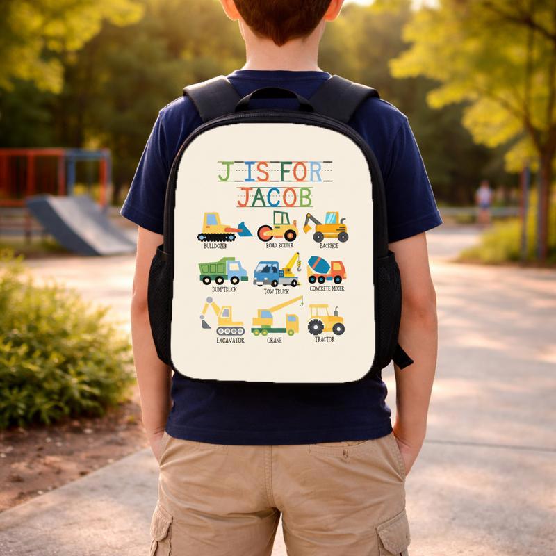 Custom Name Truck Backpack For Boys - Back To School Gift Custom Backpack Custom Name Truck Backpack For Boys - Back To School Gift Custom Backpack