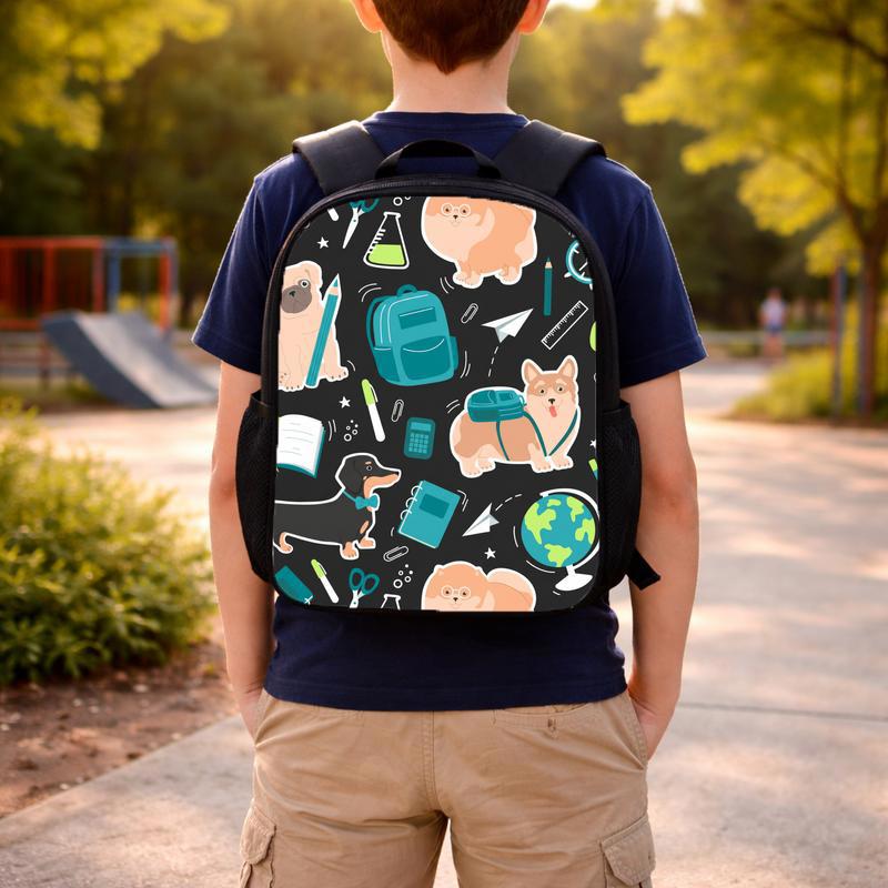 Cute Back To School With Dog For Children Custom Backpack Cute Back To School With Dog For Children Custom Backpack