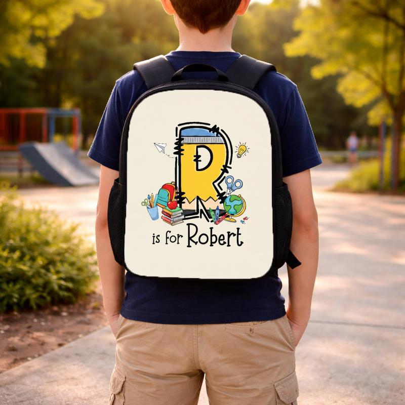 Cute Kindergarten Backpack - Custom Initial Kids Gift Custom Backpack Cute Kindergarten Backpack - Custom Initial Kids Gift Custom Backpack