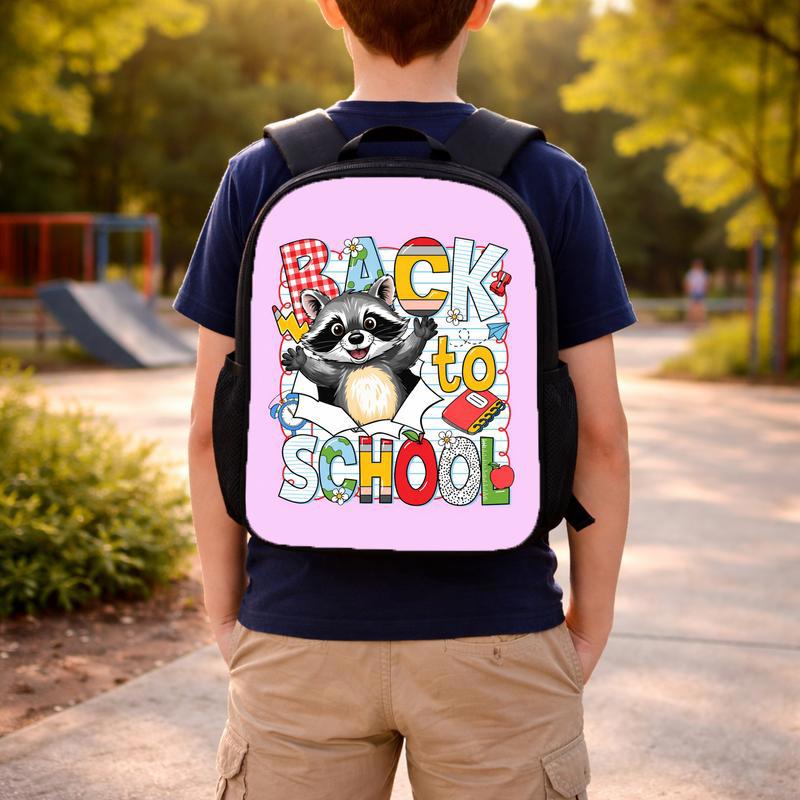 Cute Raccoon Backpack - Kids Back To School Custom Backpack