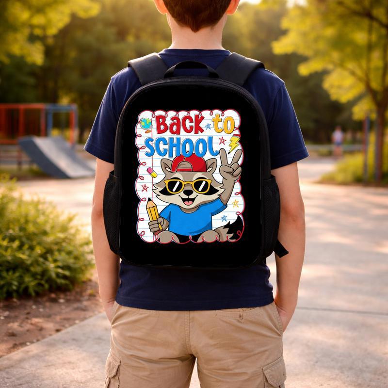 Cute Raccoon Backpack - Kids Back To School Fun Design Custom Backpack Cute Raccoon Backpack - Kids Back To School Fun Design Custom Backpack