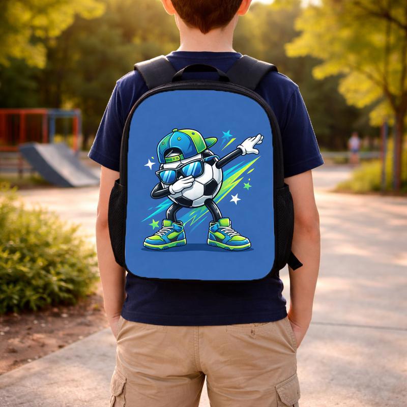 Dabbing Soccer Ball Backpack - Cool Kids School Style Custom Backpack Dabbing Soccer Ball Backpack - Cool Kids School Style Custom Backpack