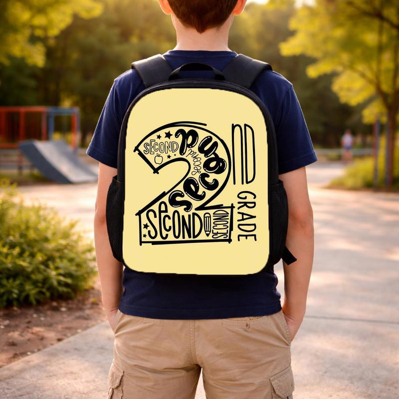 Elementary School 2nd Grade Backpack - Cool Bold Letter Style Custom Backpack Elementary School 2nd Grade Backpack - Cool Bold Letter Style Custom Backpack