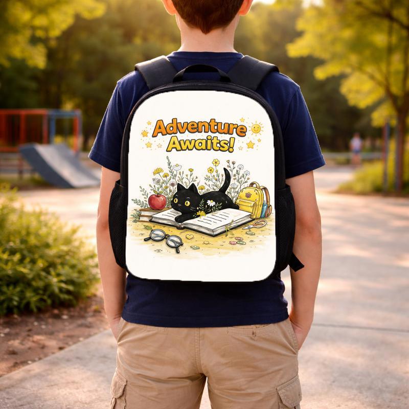 Floral Cat Book Custom Backpack Floral Cat Book Custom Backpack