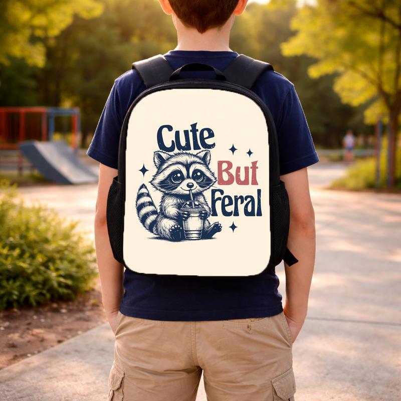 Funny Raccoon School Backpack - Cute But Reral Kids Gift Idea Custom Backpack Funny Raccoon School Backpack - Cute But Reral Kids Gift Idea Custom Backpack
