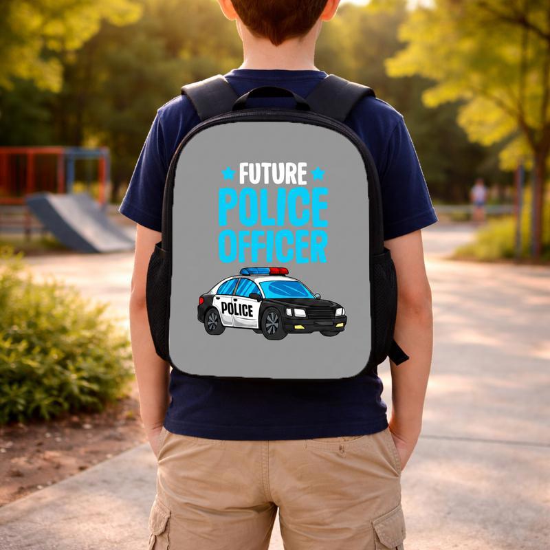 Future Police Officer Backpack - Back To School Kids Custom Backpack