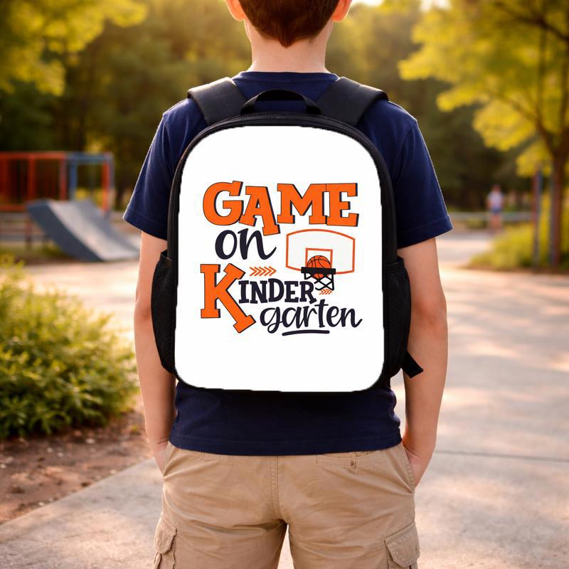 Game On Kindergarten Backpack - Basketball Back To School Kid Custom Backpack Game On Kindergarten Backpack - Basketball Back To School Kid Custom Backpack