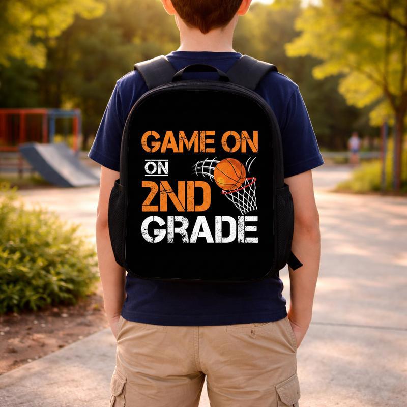 Game On 2nd Grade Backpack - Basketball Back To School Fun Custom Backpack Game On 2nd Grade Backpack - Basketball Back To School Fun Custom Backpack