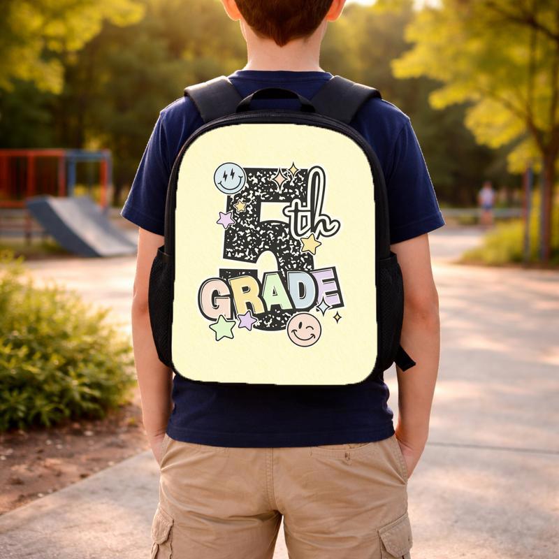 Grunge 5th Grade Backpack - Elementary School Trendy Look Custom Backpack