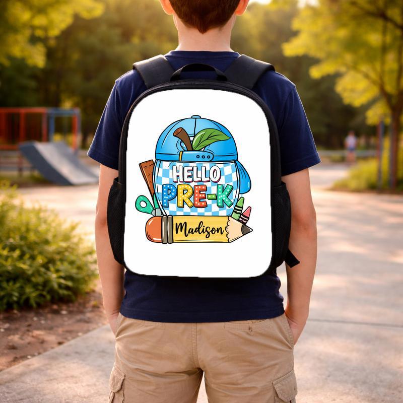Hello Back To School Boy Custom Backpack Hello Back To School Boy Custom Backpack
