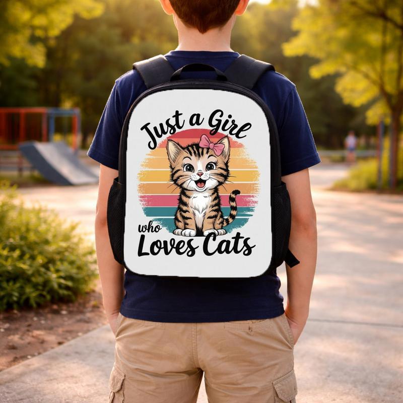 Just A Girl Who Loves Cats Custom Backpack