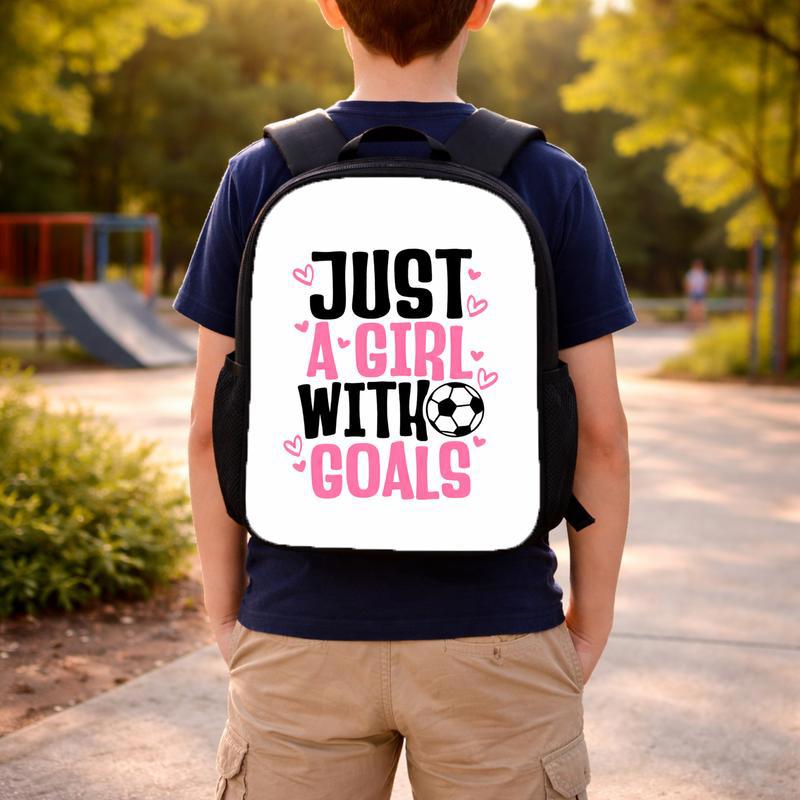 Just A Girl Who Loves Soccer Backpack - Cute School Gift Custom Backpack Just A Girl Who Loves Soccer Backpack - Cute School Gift Custom Backpack