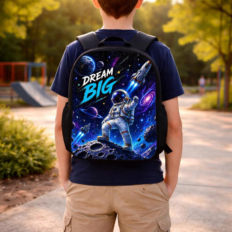 Kids Backpack Dream Big Space - Astronaut Galaxy Design Custom Backpack Kids Backpack Dream Big Space - Astronaut Galaxy Design Custom Backpack
