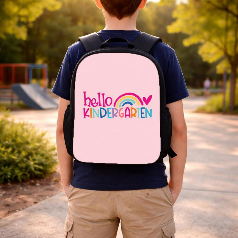 Kids Backpack - First Day Kindergarten Rainbow Design Custom Backpack Kids Backpack - First Day Kindergarten Rainbow Design Custom Backpack