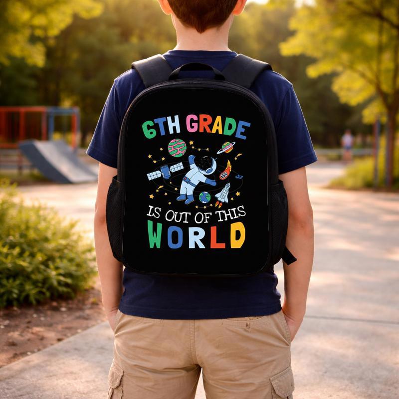 Kids Backpack 6th Grade - Space Astronaut School Design Custom Backpack