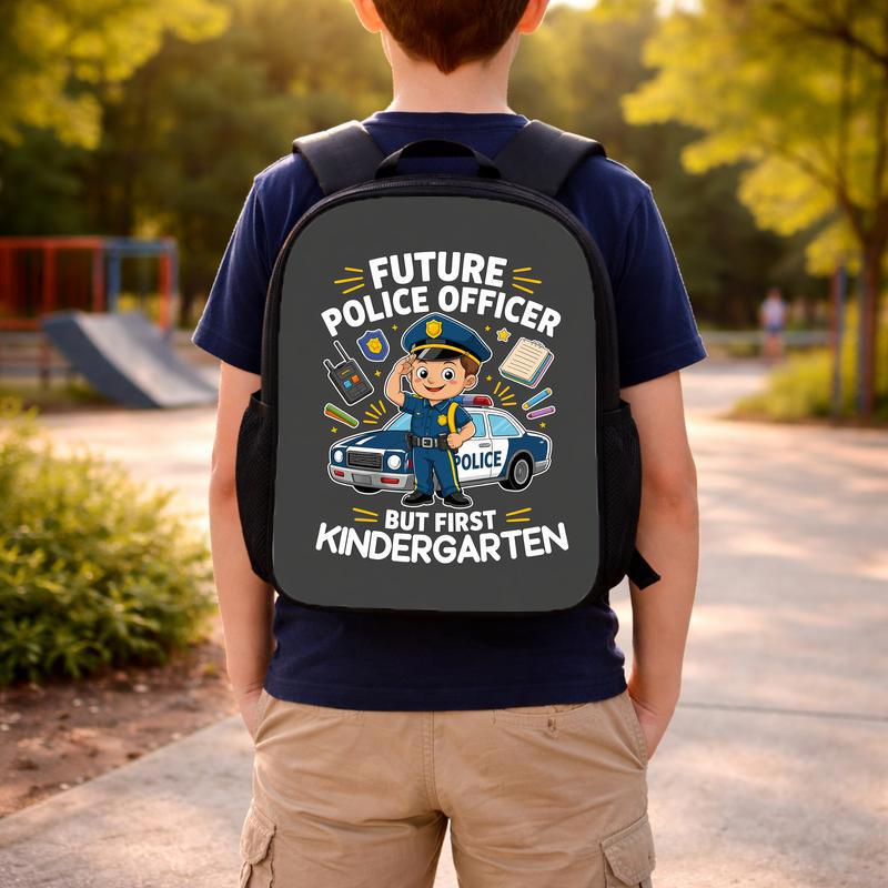 Kids Police Backpack - Future Officer Back To School Gift Custom Backpack