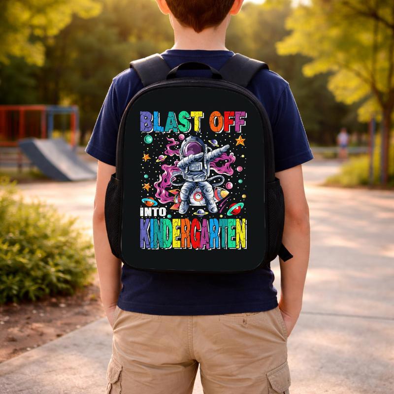 Kindergarten Backpack Kids - Back To School Space Theme Custom Backpack