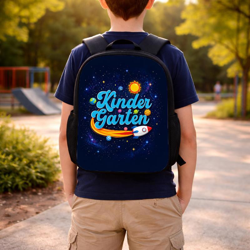 Kindergarten Backpack Kids - Space Rocket Design Custom Backpack Kindergarten Backpack Kids - Space Rocket Design Custom Backpack
